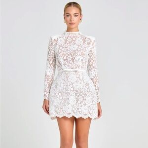 NADINE MERABI SOPHIE White Lace Dress